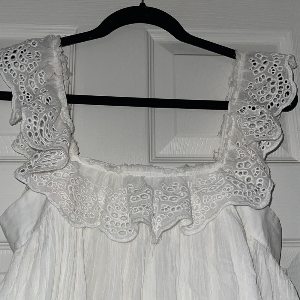 Altar'd State White Eyelet Ruffle Tank Top - Picture 3 of 11